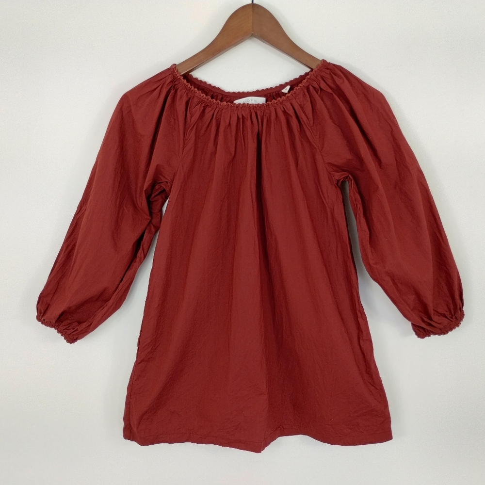 DOEN Girls Dress Size 8 Chocolate Brown Neutral Organic Cotton Photo Classic